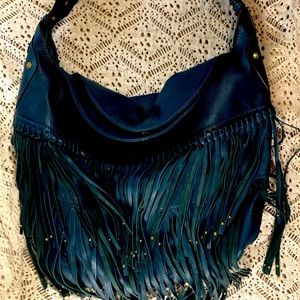 Beautiful blue orYany Stevie hobo with fringe